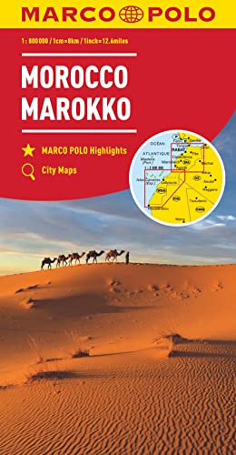 MARCO POLO Kontinentalkarte Marokko 1:800.000: Wegenkaart 1:800 000